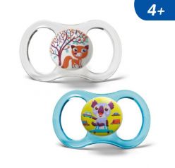 Ciucci in silicone Smile Breezy - Pack Trasparente/Turchese