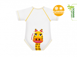 Body neonato bambù - Giraffe