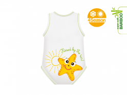 Body neonato senza maniche bambù - Stella Marina