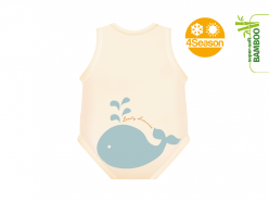 Body neonato bambù - Balena