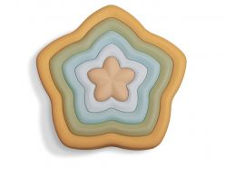 Gioco stella impilabile in silicone Bite&Play - Gialla