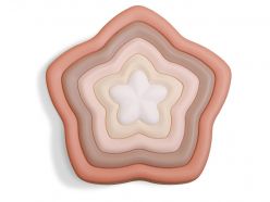Gioco stella impilabile in silicone Bite&Play - Rosa