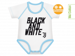 Body neonato Juventus estensibi 0-36m - Black and White