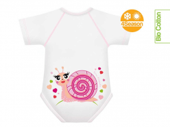 Body neonato cotone biologico - Chiocciola