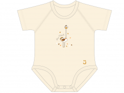 Body neonato cotone biologico mezze maniche - Giraffa