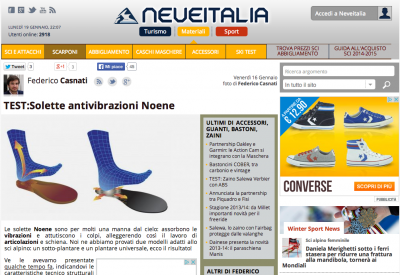 Scopri il test condotto dalla rivista online NeveItalia nel mondo dello sci.
