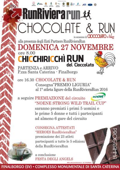 Chocolate&Run - Cioccolato a Palazzo 27 novembre Finalborgo