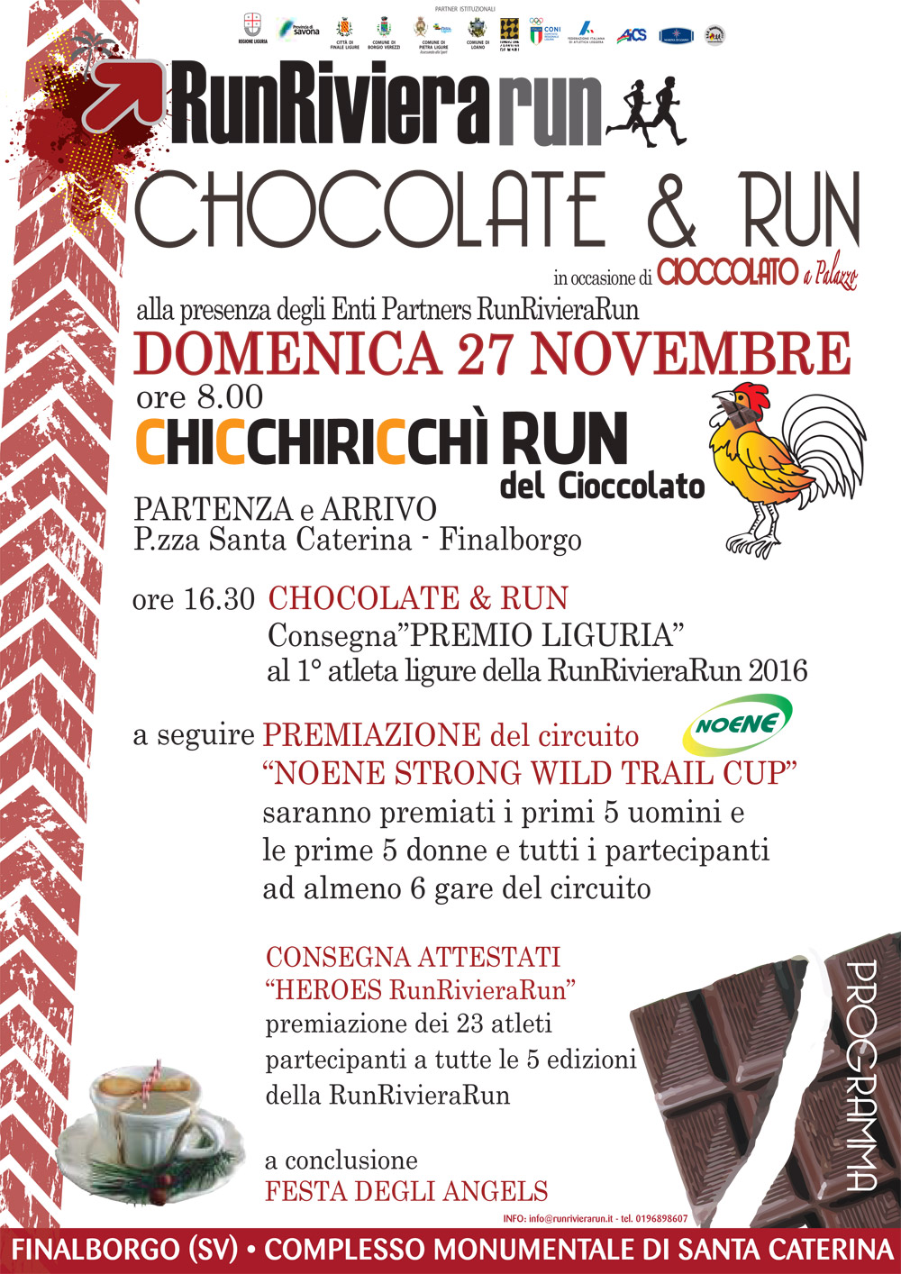 Chocolate&Run - Cioccolato a Palazzo 27 novembre Finalborgo